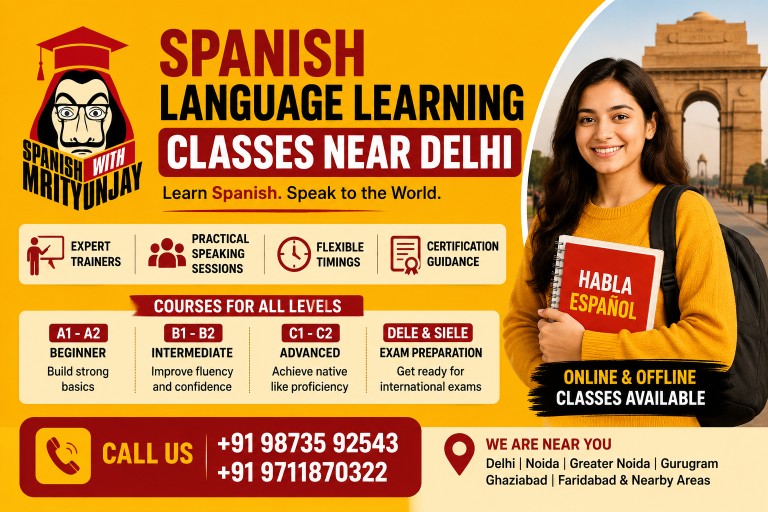 Spanish Language Learning Classes Near Delhi | Spanish with Mrityunjay