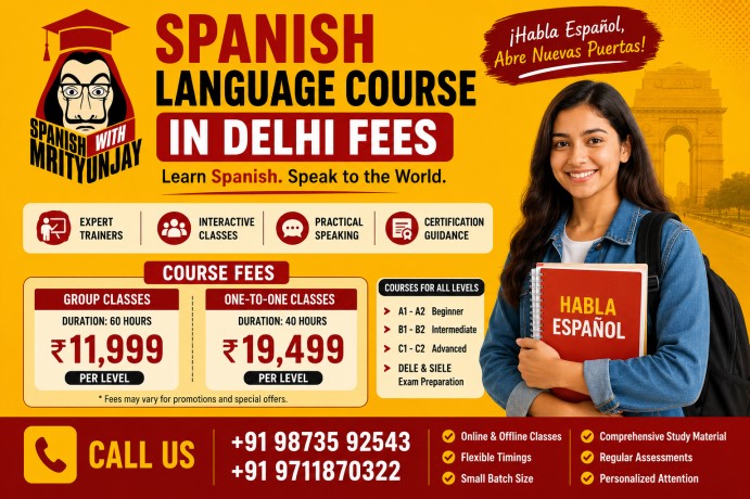Spanish Language Course in Delhi Fees | Affordable Spanish Classes
